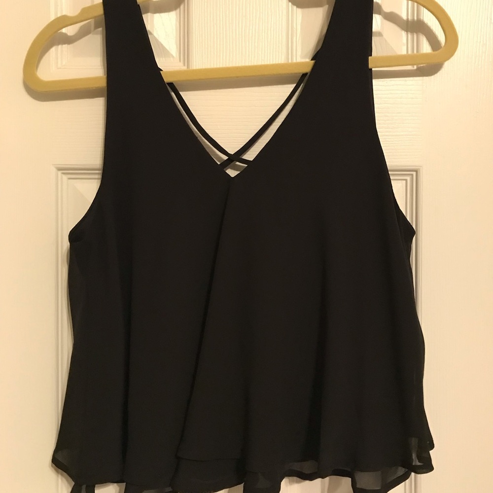 Flirty black crop top